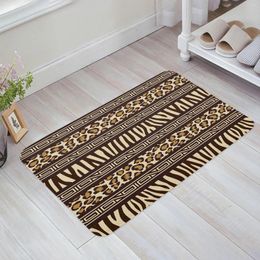 Carpets African Leopard Print Brown Bedroom Floor Mat Home Entrance Doormat Kitchen Bathroom Door Decoration Carpet Anti-Slip Foot Rug