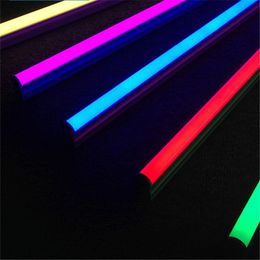 T8 Tubes Color Light 60cm 2ft 10W G13 2pins AC180-260V Single Color Aluminum Lamp 220V 2240V Red Green Blue High Brightness Replace Fluroscent Blubs from Shenzhen