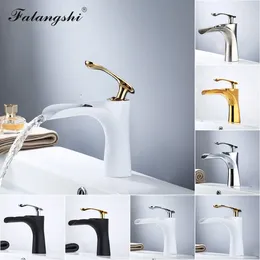 Bathroom Sink Faucets Contemporary Basin Faucet Waterfall Mixer Chrome Brass Single Handle Vessel Deck Mounted WB1110