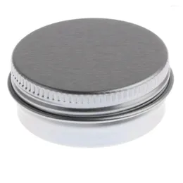 Storage Bottles 10pcs Silver Small Aluminum Round Tin Jars Screw Cap For Lip Cosmetic Candles