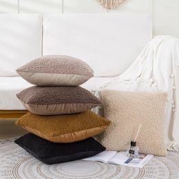 Pillow Soft Plush Cover Cozy Teddy Velvet Faux Fur For Sofa Living Room Decorative Housse De Coussin Home Decor