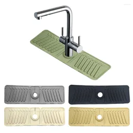 Table Mats Silicone Faucet Mat Sink Splash Guard Multifunction Kitchen Counter Drying Pad Non-slip Splash-Proof For Bathroom