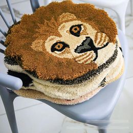 Carpets Simple Plush Animal Rug 2024 Fashion Cute Cartoon Tiger Lion Soft Bathroom Living Room Non-slip Pashmina
