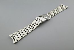 22mm New High quality SS Polishing + brushed Curved End Watch Bands Bracelets For Watch8714208