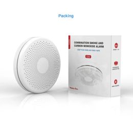 2 in 1 Version WiFi -Funktion Rauch Detektorsensor Kohlenmonoxid CO Gas Detektor Rauch Feuer Schall Alarm für Kohlenmonoxid Alarmsensor