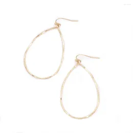 Dangle Earrings Simple Wave Pattern Rectangle Hollow Out Circle Tears Drop For Women