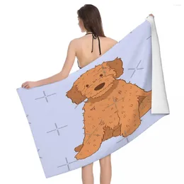 Towel Cute Red Goldendoodle Dog 80x130cm Bath Brightly Printed Suitable For Pool Personalised Pattern