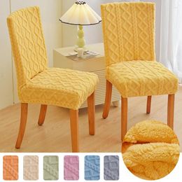 Chair Covers High Quality Much Thicker Thick Plush Material Protector Winter Keep Warm Slipcover Party Wedding Decor