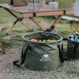 Water Bottles Round Bucket Portable Multifunctional Storage Fold Travel Camping Outdoor 10/20L Container Drinkware Kitchen Dining Bar