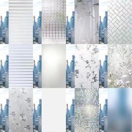 Window Stickers Frosted Film Non-Adhesive Frosting Privacy Glass Windows Self Static-Cling Decorative Cling For Home Office