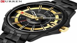 CURREN Watches for Men Military Quartz Watch Unique Design Dial Stainless Steel Band Clock Male Wristwatch Relogio Masculino227M7316578