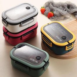 Dinnerware Portable Lunch Box For Kids Compartments Bento Outdoor Camping Microwave Safe Storage Container