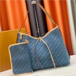 designer bag Genuine Leather denim bag MM PM handbags shoulder tote cowboy cross body purse carryall bags for women Shoulder Bags 46855
