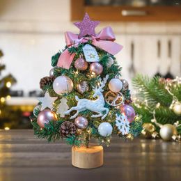 Christmas Decorations Mini Artificial Tree With Lights Decoration Small For Office Xmas Tabletop Indoor Festival