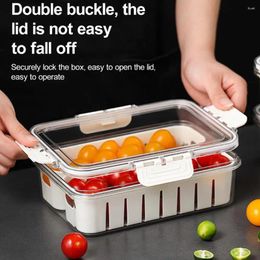 Storage Bottles Portable Box Capacity Divided Serving Tray With Lid Handle Design Food Grade Bpa Free Fridge Organiser For Easy