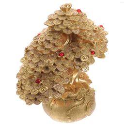 Decorative Flowers Crystal Money Tree House Decorations Home Bonsai Resin Citrine Tabletop Luck Creative Office Chinese Style Fortune