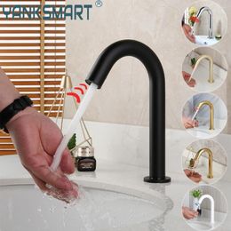 Bathroom Sink Faucets YANKSMART Sensor Faucet Basin Tap Tall & Short Induction Solid Brass Water Mixer Touch