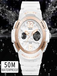 Sport Watches for Women SMAEL Ladies Watches Casual LED Digital White Clock Woman Elegant relojes mujer Women Watches Waterproof Y4135325