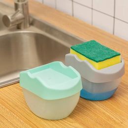 Liquid Soap Dispenser Portable Soap-Dispenser Sponge-Holder Container Pump Washing Hand-Push Liquid-Storage-Box Kitchen Bathroom