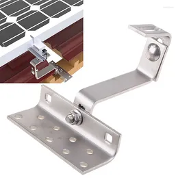 Hooks Stainless Steel Solar PV Povoltaic Side Mounting Bracket Height Adjustable Tile Roof Holder Accessores 2024