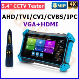 Display 5.4 inch 4K 5In1 CCTV Test tool Wanglu IPC5100Plus IPC5200Plus Video Surveillance Tester monitor H2.65 IPC Coaxial HD tester