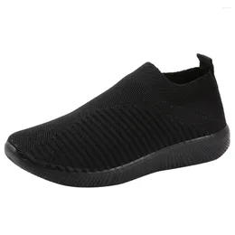 Casual Shoes Running Mesh Soles Outdoor Women Slip On Comfortable Sports Wedgie Sneaker For Booties With Heel