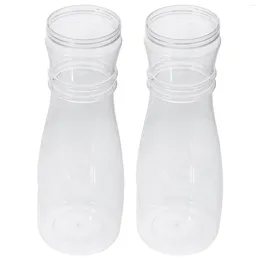 Vases 2 Pcs Clear Plastic Vase Bouquet Wrapping Accessories Flower Pot Transparent Flowerpot Container Student