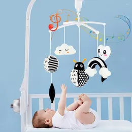 Decorative Plates Electric Baby Crib Musical Bedbell 360 Degree Rotating Cartoon Pendant With Music Sleep Toys Cots Accessories