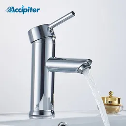 Bathroom Sink Faucets Chrome Basin Faucet And Cold Water Mixer Tap Washbasin Deck Mounted Single Hole Two Models