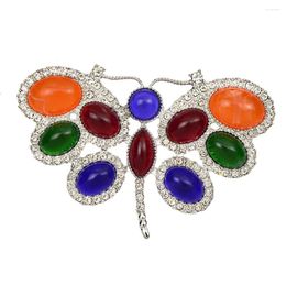 Brooches David Zhang Beautiful Colorful Butterfly For Women Winter Coat Pin Middle Gae Design Retro Jewelry High Quality