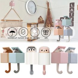 Hooks Creative Adhesive Hook Cute Pet Wall Mounted Coat Holder For Home Decoration Keys Hanging