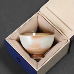 Cups Saucers 75ml Kiln Change Vintage Teacup Ceramic Tea Cup Master Pottery Bowl Teacups Gift Box Teaware Home Decor Crafts