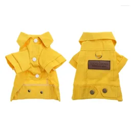 Dog Apparel Spring Outfits Denims Coat Clothes With Buckle Ring For Small Medium Dogs Puppies Pet Colour Jeans Costume E65B