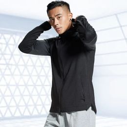 Fitness Clothing MenS Running Equipment Sports QuickDry Hooded Spring And Autumn Jacket Summer LongSleeved Basketball 240321