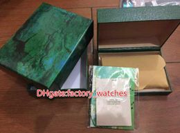 Factory Supplier Luxury Green With Original Box Wooden Watch Box Papers Card Wallet BoxesCases Wristwatch Box6436110