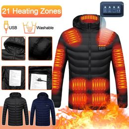 Hunting Jackets 21 Zone Heating Electric Heated Jacket USB Charging Self Vest Winter Outdoor Sports Waterproof Windproof