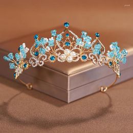 Hair Clips Itacazzo Bridal Headwear Blue-colour Dreamlike Style Fashion Ladies' Crown For Wedding