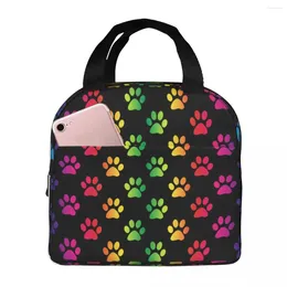 Dinnerware Dog Lunch Bag Insulated With Compartments Reusable Cute Prints Tote Handle Portable For Kids Picnic Work School