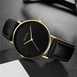 Wristwatches Men Watches Top Quartz Geneva Watch Military Sport Leather Clock Hodinky Relojes Hombre Relogio Masculino Saat