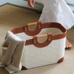 Laundry Bags Embossed Household Light Luxury Dirty Clothe Basket Modern Minimalism Storage Multi-purpose Hamper