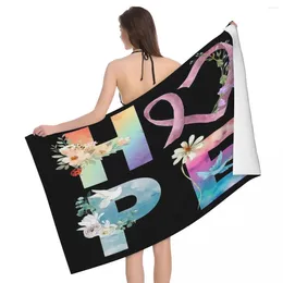 Towel HOPE Letter Art 80x130cm Bath Brightly Printed Suitable For Beach Traveller