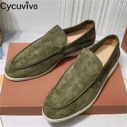 Casual Shoes Kid Suede Walk For Women Loafers Classic Slip-on Flat Formal Driving Comfort Brand Plus Size