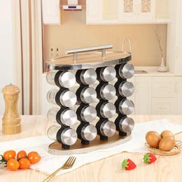 Kitchen Storage Multifunctional Sealed Jar Rack For Household Portable Seasoning Bottle Glass