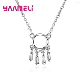 Chains Arrival Dream Catcher Pendant Necklace For Women 925 Sterling Silver Tassel Jewellery Choker Brilliant Stone Sale