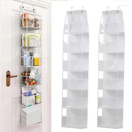 Storage Boxes 2PCs 6-layer Closet Bags With Sturdy Hooks Transparent Panels Wardrobe Organiser Home Bedroom Space Saving Hanger Pouch