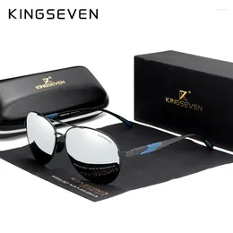 Sunglasses KINGSEVEN Men Aluminium Polarised Classic Brand EMI Defending Coating Lens Driving Shades N7228