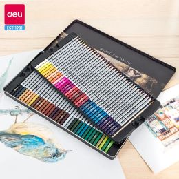 Pencils Deli Water Colour Pencil Painting for Students Stationery Kawaii Art Coloured Pencils With Iron Box Packing Station Gift for Kids