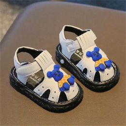 Blomma tryck baby första vandrare söta pojkar flickor baotou sandaler mode barn mjuka spjälsänger småbarn spädbarn anti slip sneakers