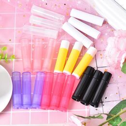 Storage Bottles 10Pcs 5g Refillable Lipstick Tube Lip Container Empty Cosmetic Containers Lotion Clear Travel Bottle
