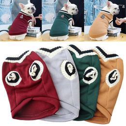 Dog Apparel Pet Clothing Winter Puppy Pullover Clothes Knitted Sweater Soft Fashion Warm Vest Costume Sports Sleeveless